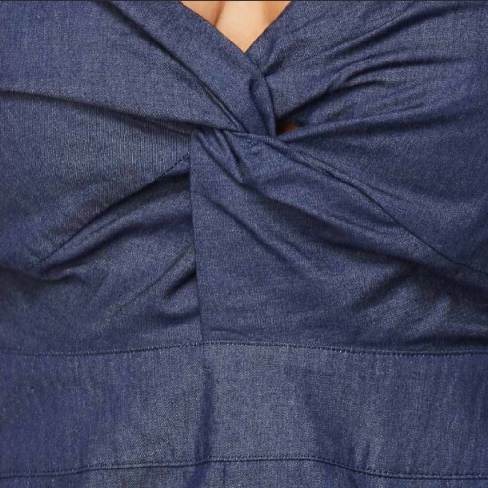 Denim Knot Jumpsuit - Picture 3 of 4
